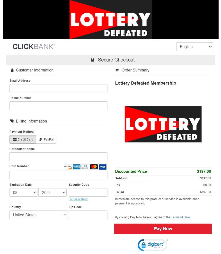 Lottery Defeated